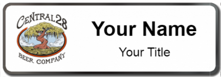 Custom name badges for Central 28 Beer Company