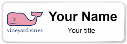 Custom name badges for Vineyard Vine