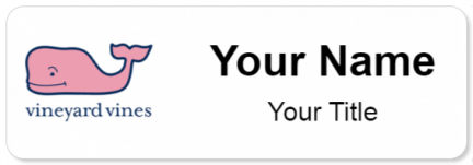 Custom name badges for Vineyard Vine