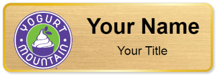 Custom name badges for Yogurt Mountain