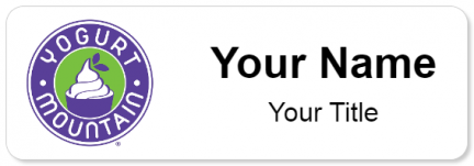 Custom name badges for Yogurt Mountain