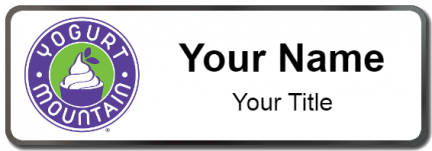 Custom name badges for Yogurt Mountain