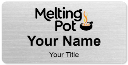 Custom name badges for Melting Pot