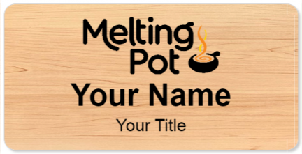 Custom name badges for Melting Pot