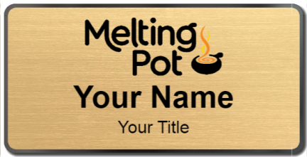Custom name badges for Melting Pot