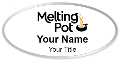 Custom name badges for Melting Pot