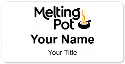 Custom name badges for Melting Pot