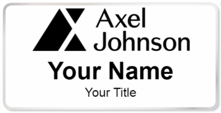 Custom name badges for Axel Johnson