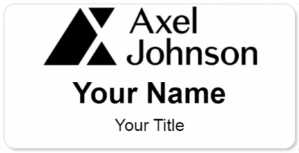 Custom name badges for Axel Johnson