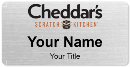 Custom name badges for Cheddars Scratch Kitchen