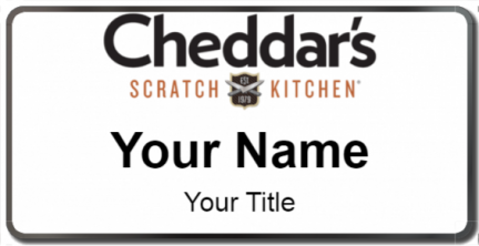 Custom name badges for Cheddars Scratch Kitchen
