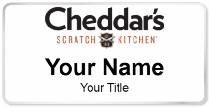 Custom name badges for Cheddars Scratch Kitchen
