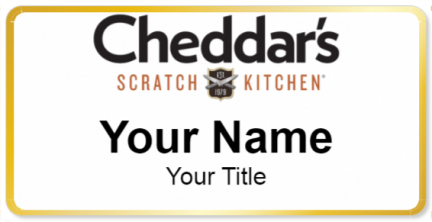 Custom name badges for Cheddars Scratch Kitchen