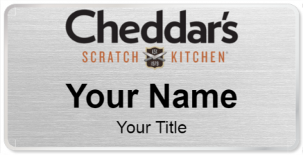 Custom name badges for Cheddars Scratch Kitchen