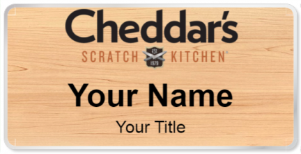 Custom name badges for Cheddars Scratch Kitchen