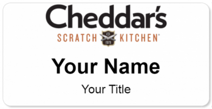Custom name badges for Cheddars Scratch Kitchen