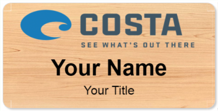 Custom name badges for Costa Del Mar Brand