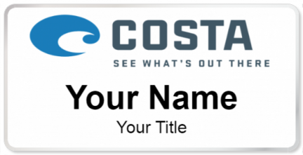 Custom name badges for Costa Del Mar Brand