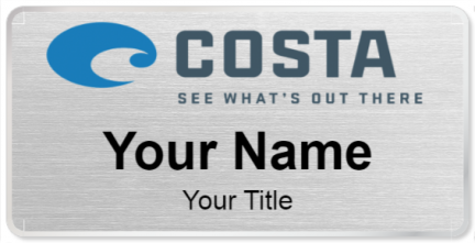 Custom name badges for Costa Del Mar Brand