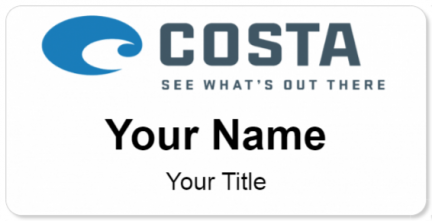 Custom name badges for Costa Del Mar Brand