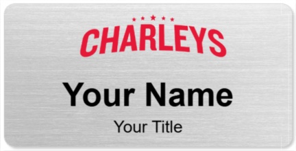 Custom name badges for Charleys Philly Steaks