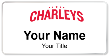 Custom name badges for Charleys Philly Steaks