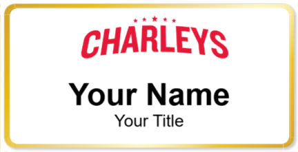 Custom name badges for Charleys Philly Steaks