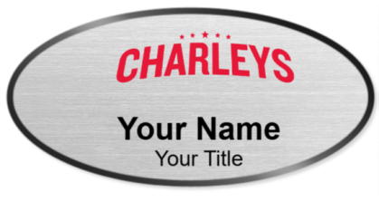 Custom name badges for Charleys Philly Steaks