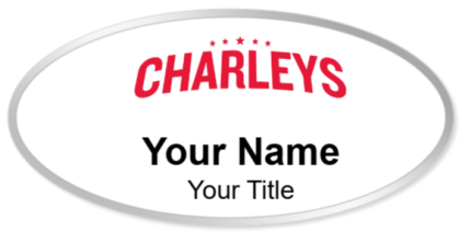 Custom name badges for Charleys Philly Steaks