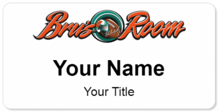 Custom name badges for Brus Room