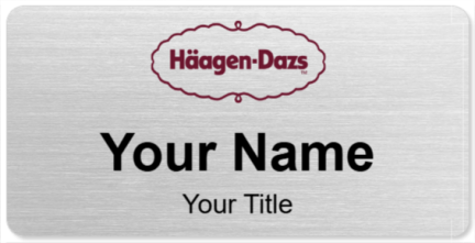 Custom name badges for Haagen Dazs