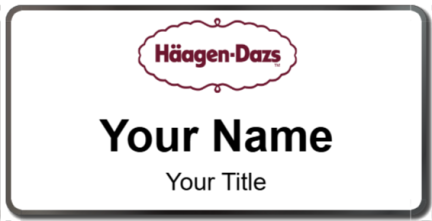 Custom name badges for Haagen Dazs
