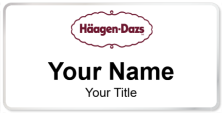 Custom name badges for Haagen Dazs