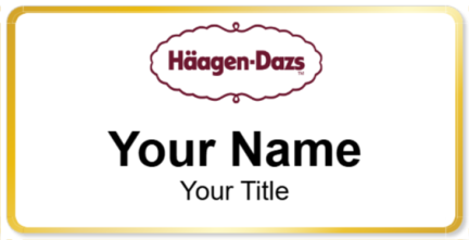Custom name badges for Haagen Dazs