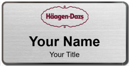 Custom name badges for Haagen Dazs