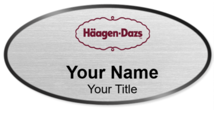 Custom name badges for Haagen Dazs