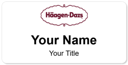 Custom name badges for Haagen Dazs