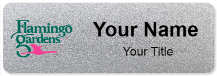 Custom name badges for Flamingo Gardens