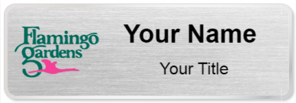 Custom name badges for Flamingo Gardens