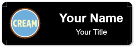 Custom name badges for Cream Ice Cream