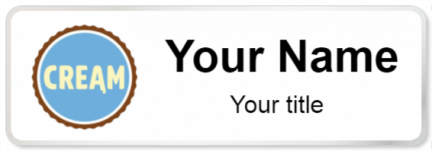 Custom name badges for Cream Ice Cream