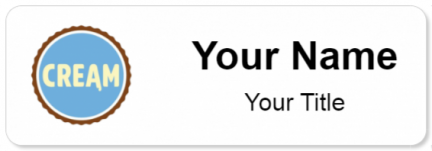 Custom name badges for Cream Ice Cream