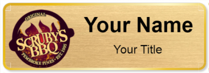 Custom name badges for Scrubys BBQ