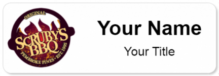 Custom name badges for Scrubys BBQ