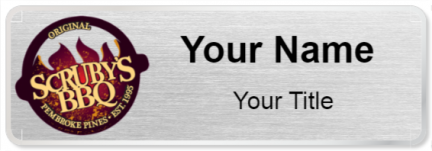 Custom name badges for Scrubys BBQ