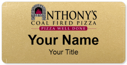 Custom name badges for Anthonys Coal Fired Pizza