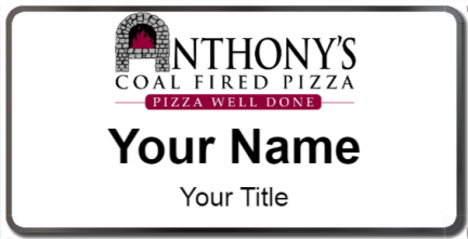 Custom name badges for Anthonys Coal Fired Pizza