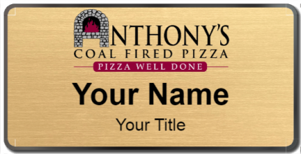 Custom name badges for Anthonys Coal Fired Pizza