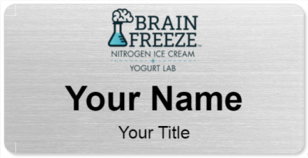 Custom name badges for Brain Freeze Ice Cream Lab