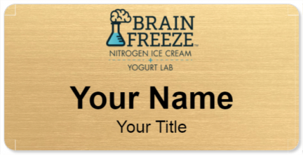 Custom name badges for Brain Freeze Ice Cream Lab